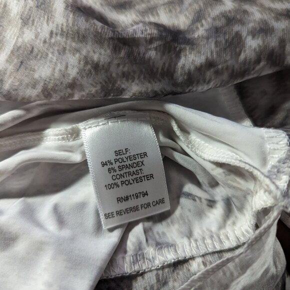 World Unity Dress 1X Maxi Stretch Sleeveless V Neck Embellished Gray Tie Dye - Picture 3 of 6